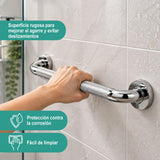Barra Seguridad Baño Cromada 30cm