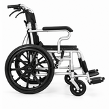 Silla de Ruedas Plegable Ligera de Acero