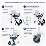 Silla De Ducha Wc Azul Hamburg