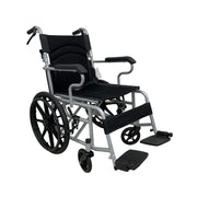 Silla de Ruedas Plegable Ligera de Acero