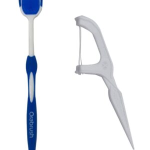 Pack Limpiador Lingual Orabrush + Hilo Dental Cross Flosser