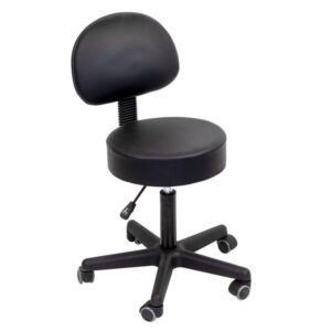 Piso Taburete Consulta Medica Con Respaldo - Negro
