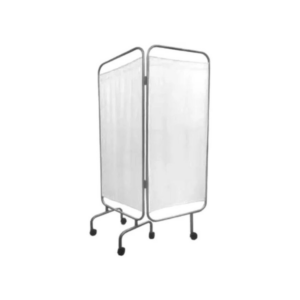 Biombo Separador 2 Cuerpos Acero Inoxidable / Blanco