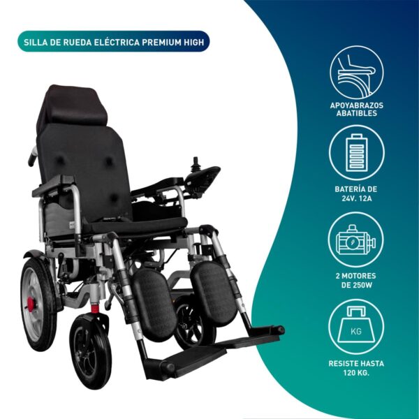 Silla De Ruedas Eléctrica Adulto Premium High - Imagen 3
