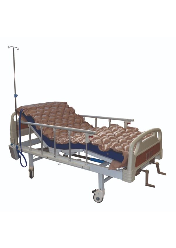 Cama Clinica Manual 2 Pos Plus + Colchón Imper 8cm + Antiesc