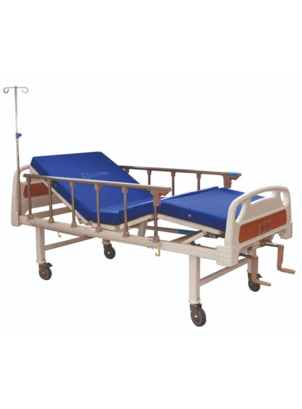 Cama Clínica Manual 2 Pos Plus + Colchón Impermeable 8cm