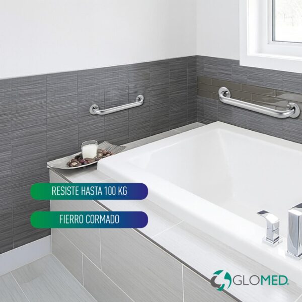 Barra Seguridad Baño Cromada 45cm - Imagen 4