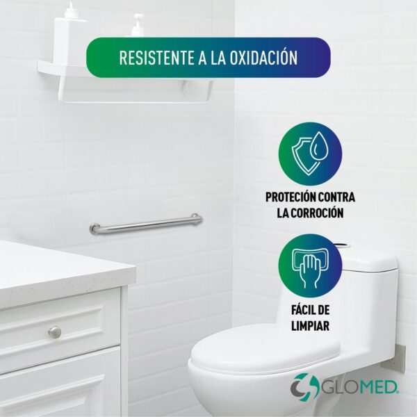 Barra Seguridad Baño Cromada 45cm - Imagen 5